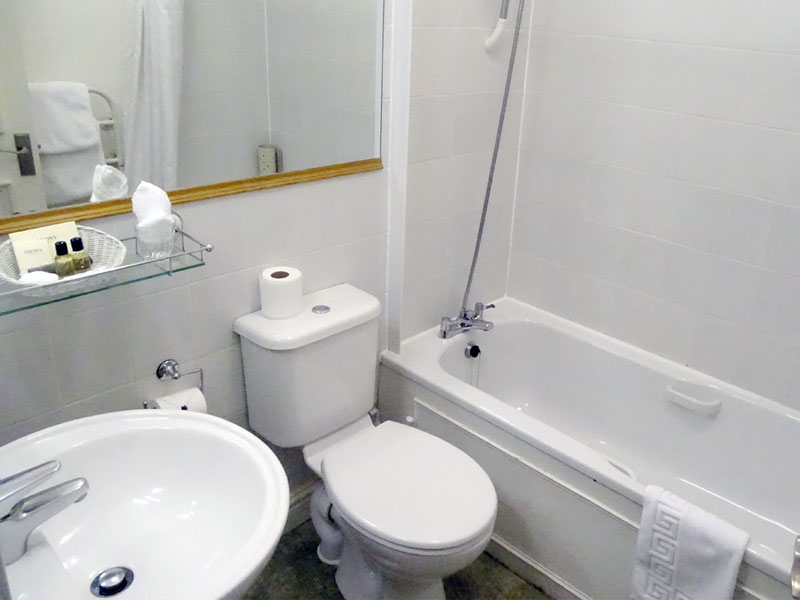 Bathroom at the Lansdowne Hotel in Royal Leamington Spa.