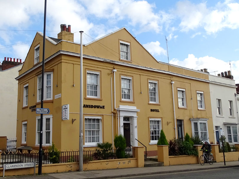 The Lansdowne Hotel building in Royal Leamington Spa.